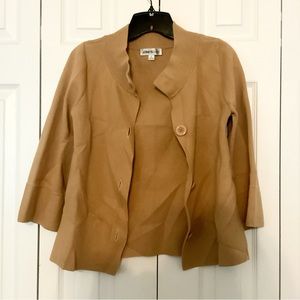 Jones & Co Size S Warm Tan Thick Button Up Vintage